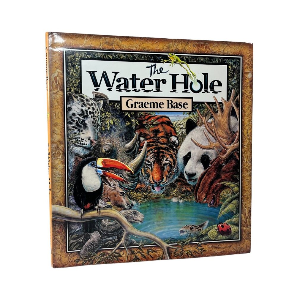 Vintage Kids Books The Water Hole by Graeme Base Childrens Animal Books